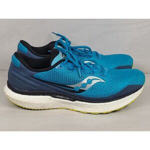 Saucony Triumph 18 Mens Running Shoes Sz 12 Blue Black S20595-55